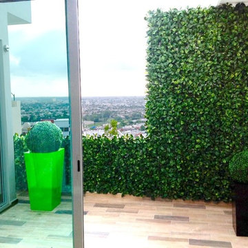 Privacy Solutions with GreenSmart Decor Artificial Hedge Panels