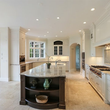 Spacious White Kitchen