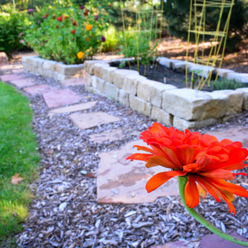 Custom Design Fireplace, Patio and Water Feature