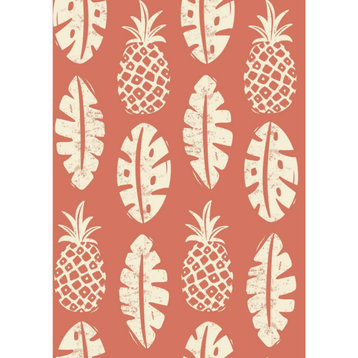 Pineapple Block Print Peel & Stick Wallpaper