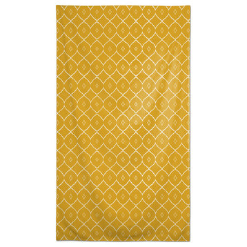 Cool Geo Pattern Yellow 58x102 Tablecloth
