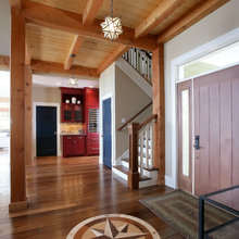 Front entrance compass rose inlays