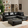 Global U2750 2-Piece Sectional Sofa Set in Black Leather