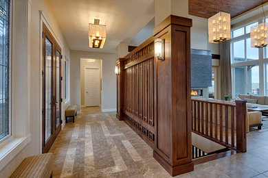 Entryway - contemporary entryway idea in Calgary