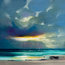 "West Coast Blues II" Printed Canvas by Scott Naismith, 85x85 Cm