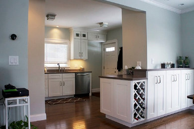 Inspiration for a transitional kitchen remodel in Boston