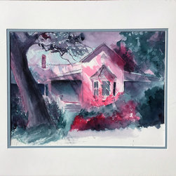 Southport Cottage in Two Colors - Paintings