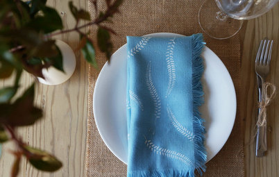 Hazlo tú mismo: Unas servilletas decoradas con esténcil