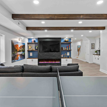 Pristine McLean Kitchen & Basement Remodel Offers Functionality for Large Family