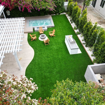 Luscious Backyard with Fire Pit