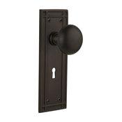 Mission Plate Privacy New York Knob, Oil-Rubbed Bronze