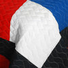 Be Myself 3PC Cotton Vermicelli-Quilted Patchwork Geometric Quilt Set-Full/Queen