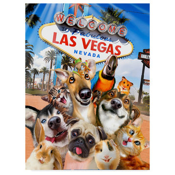 "Las Vegas Pets" by Howard Robinson, Canvas Art
