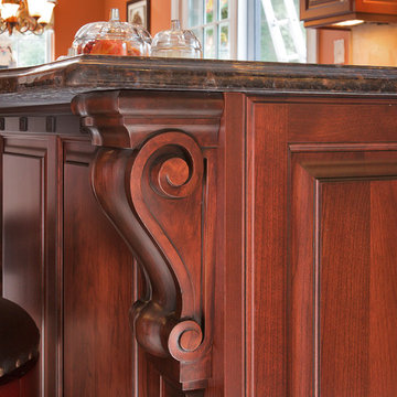 Corbel Design  and Outlet Below Counter