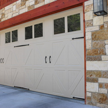 Carriage house overhead garage doors