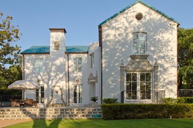 Inspiration for a mediterranean exterior home remodel in Dallas
