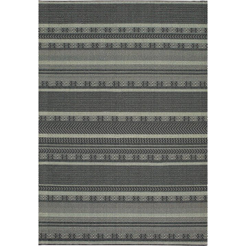 Oriental Weavers Luna 1802K 2'3"x7'6" Black/Ivory Rug