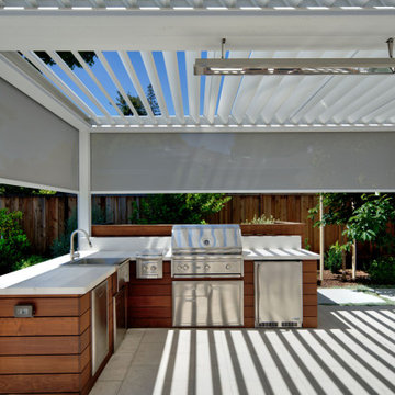 Louvered Four Roof Pergola, Extra Large Entertaining Room