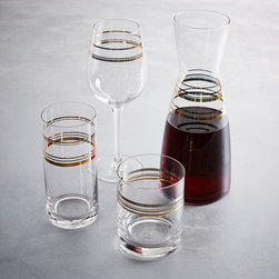 Metallic Stripe Glassware - Cups And Glassware