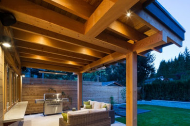 Example of a trendy backyard patio design in Vancouver