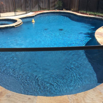 Flagstone Coping Replacement, Waterline Tile Pool Resurface
