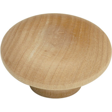 Belwith Hickory 2 " Natural Woodcraft Unfinished Wood Cabinet Knob  P186-UW