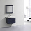 Bliss 30" Wall Mount Bathroom Vanity, Blue