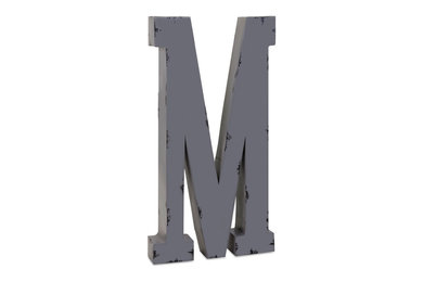 Oversized Metal Letter "M "