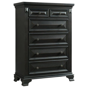 Picket House Furnishings Trent 6 Drawer Chest in Antique Black