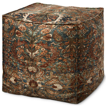 Loloi PF0005 Spice / Multi 18"W x 18"D x 18"H Pouf