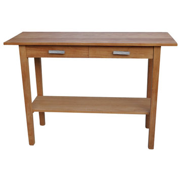 Rectangular Serving Table With 2 Drawers/1 Shelf
