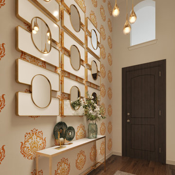 Vibrant Visions: A Colorful, Transitional, and Eclectically Glamorous Open Space