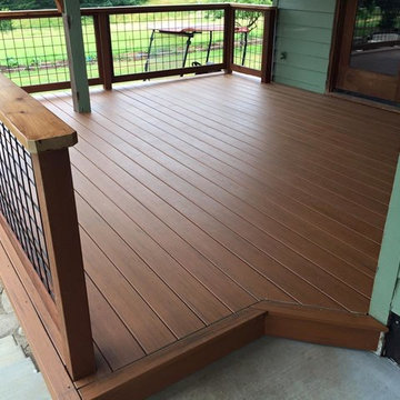 Deck with railing