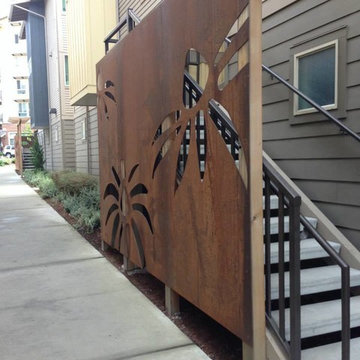 Laser cut corten panels