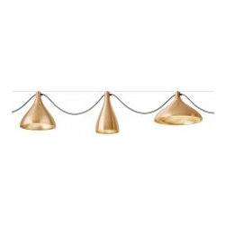 Pablo Brass Swell String 3 Mixed Modular Suspension Light - Chandeliers