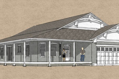 Rendering for a new Ranch Home in Elburn, Illinois