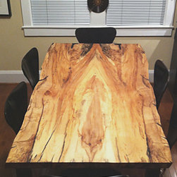 Salvaged Maple Live Edge Table - Dining Tables