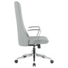 High Back Fabric Office Chair With Chrome Base, Dillon Steel