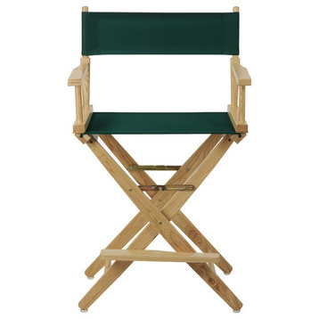 Wide 24" Director's Chair With Natural Frame, Hunter Cover
