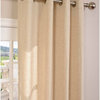 Hilo Natural Grommet Linen Blend Solid Curtain Single Panel