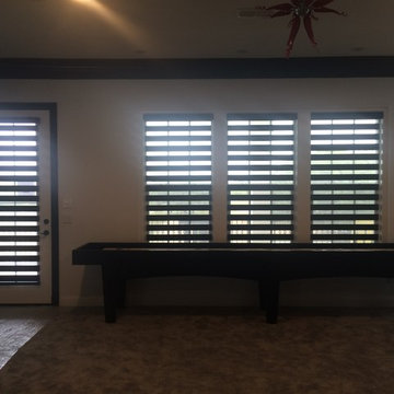 Custom Lake house Shades - Upstairs game bedroom