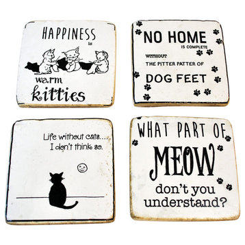 Cat Story Coasters, Set of Four
