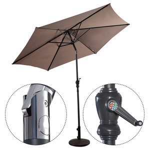 Half Round Wall Hugger Umbrella Base For Half Round Umbrellas Contemporary Outdoor Umbrella Accessories By International Caravan
