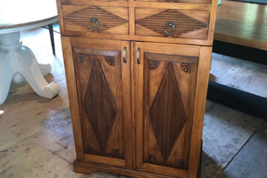 Custom Cabinet with Carved Panels