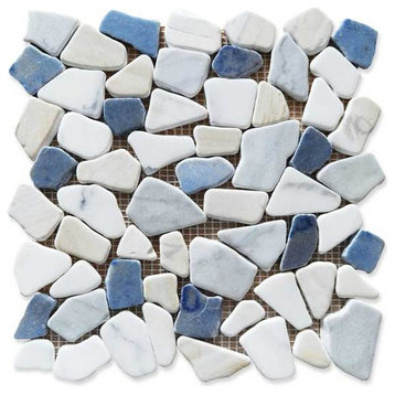 Mosaics Pebble Marble, Royal Sapphire