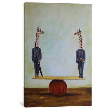Giraffes In Balance by Coco de Paris Canvas Print, 12"x8"x0.75"