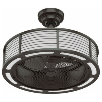 Hunter 50763 Tunley-Ceiling Fan With-Light Kit, Industrial Style-22"