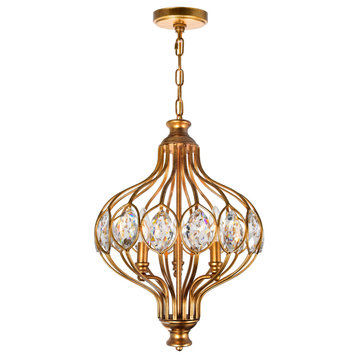 Altair 3 Light Chandelier With Antique Bronze Finish