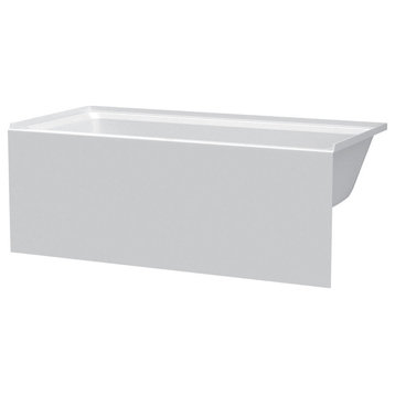 Acrylic Apron Soaking Bathtub, 48"x32", Right