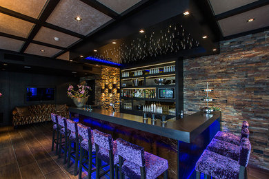Home bar - transitional home bar idea in Amsterdam
